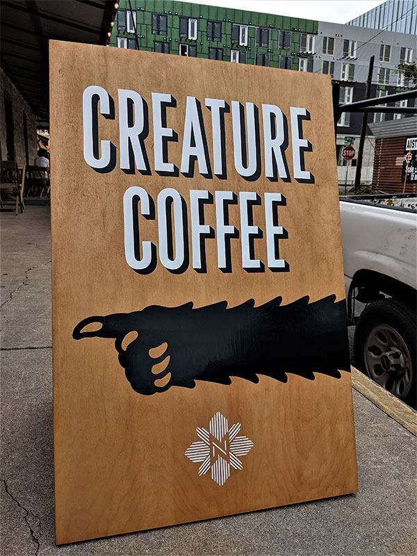 creature coffee sign austin tx